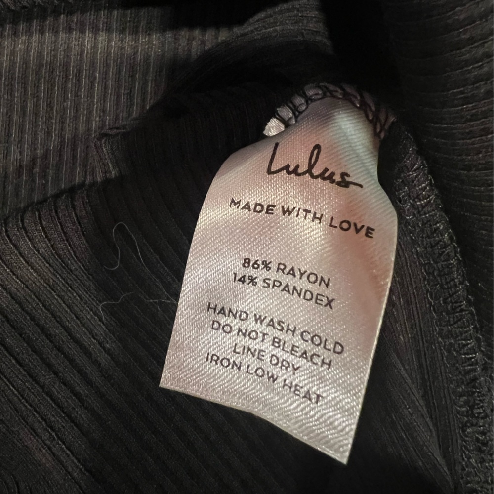 Spice Things Up Black Ribbed One-Shoulder Cutout Midi Dress Sz: XS - Picture 11 of 11